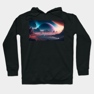 Beautiful scenery on another planet Hoodie
